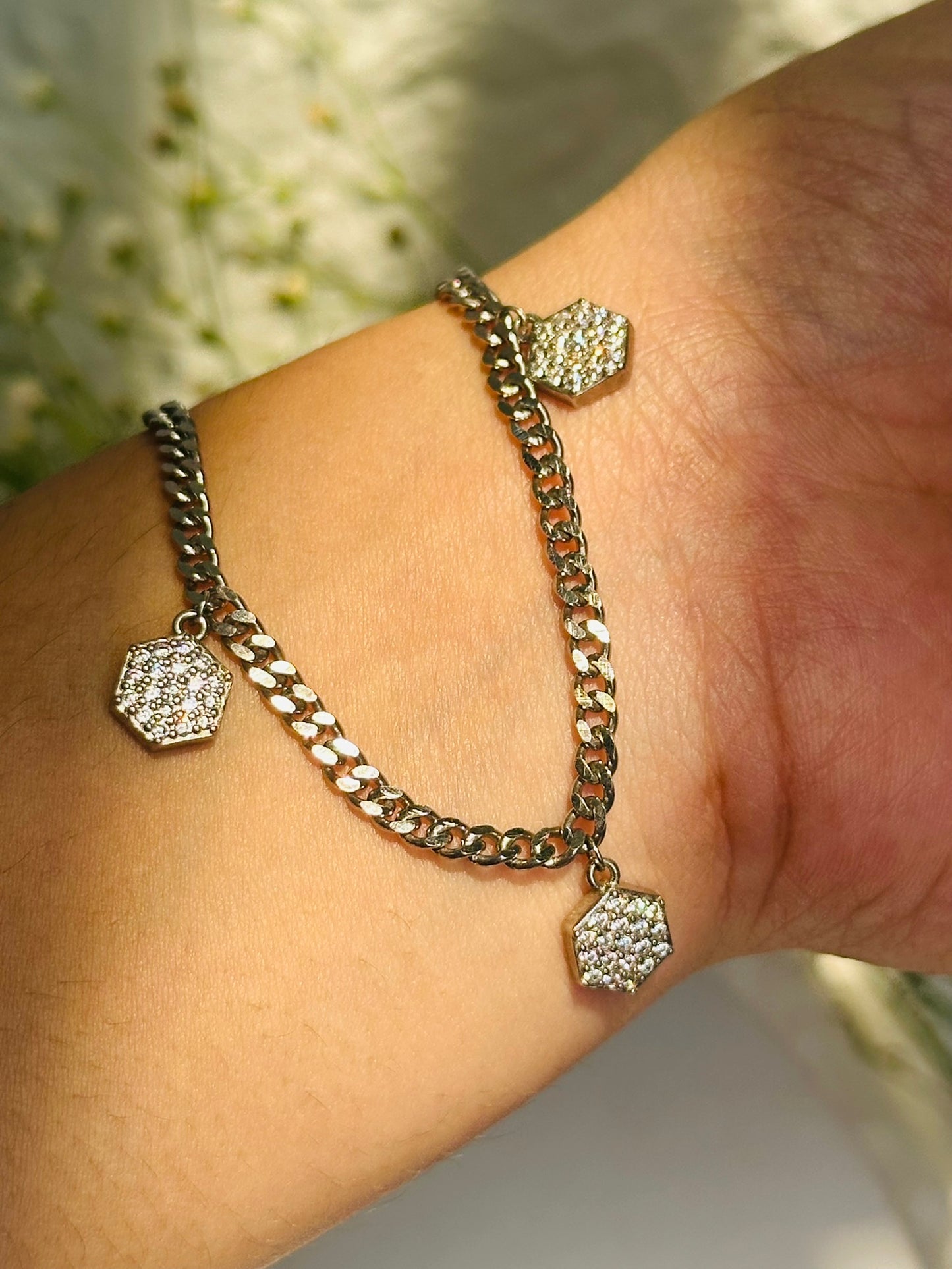 hexa charm bracelet