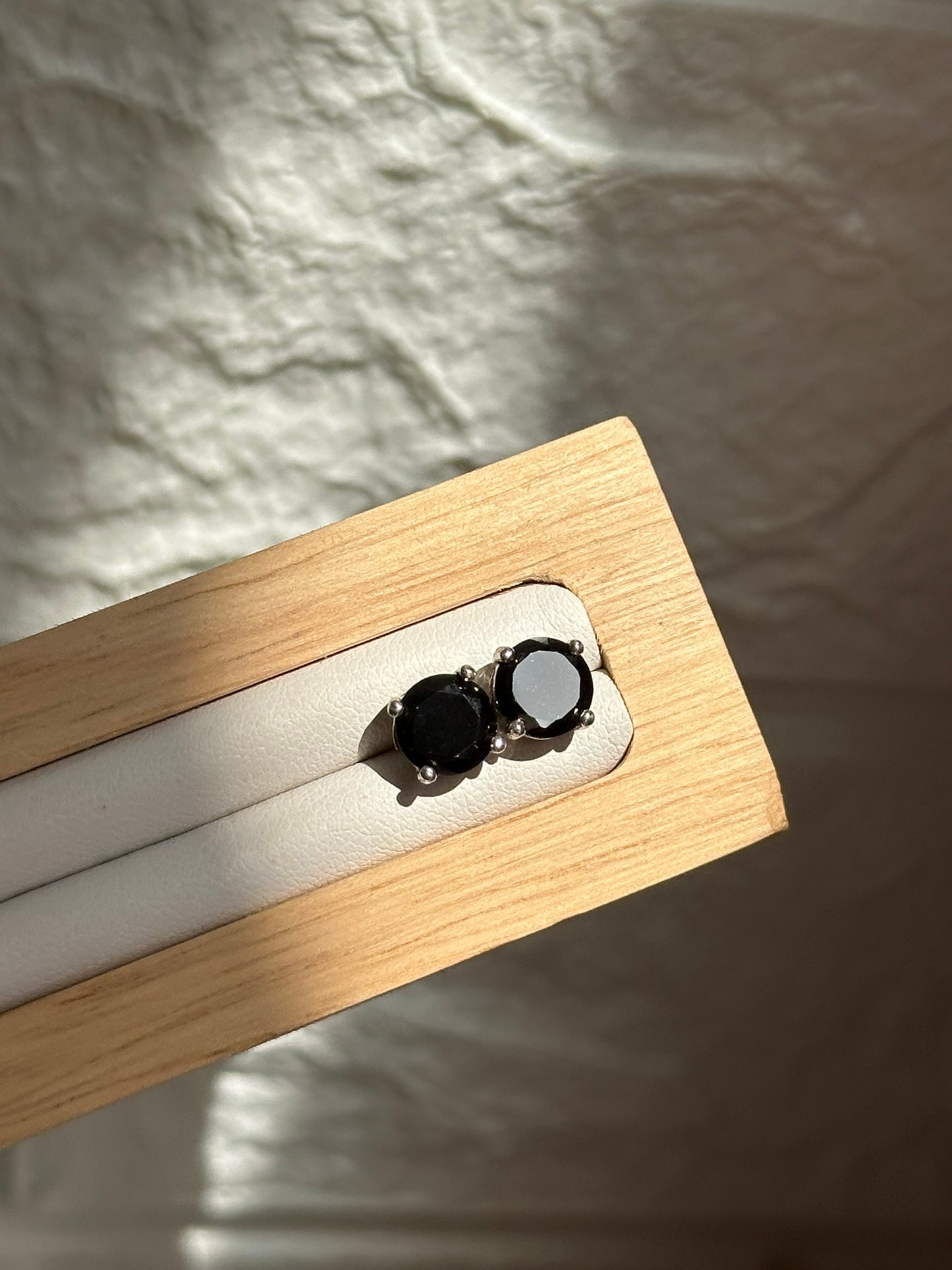 black minimal studs