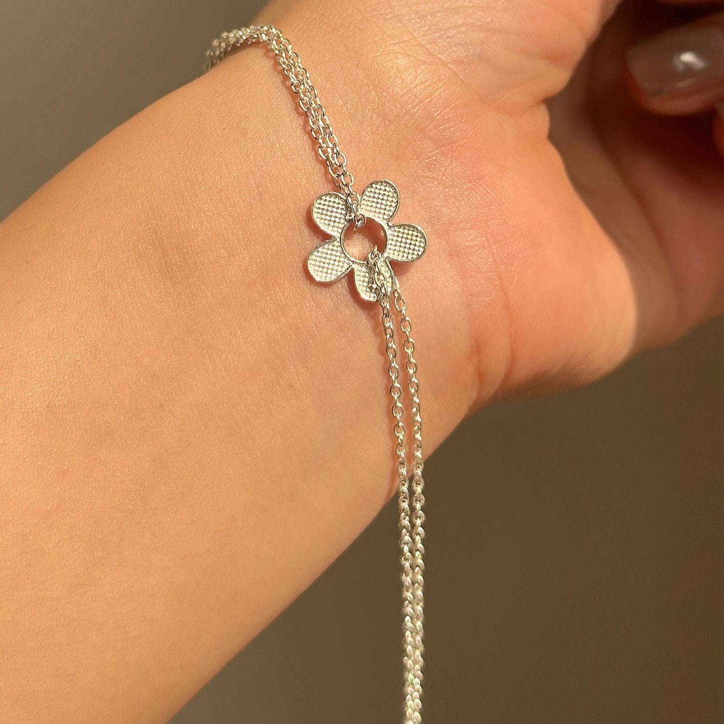 floral charm bracelet