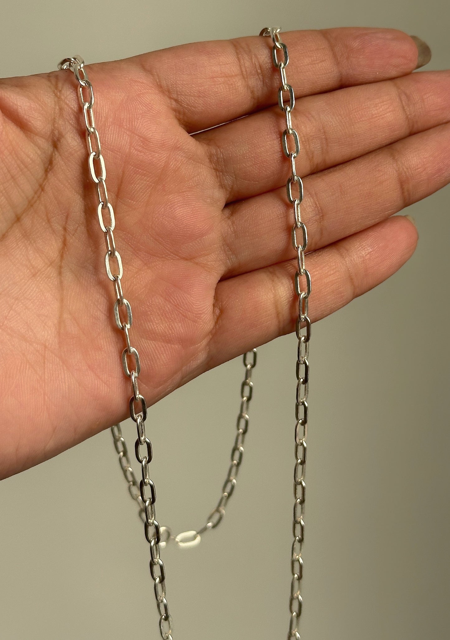 classic clip chain worn — 925 silver men's chain styled with a pendant