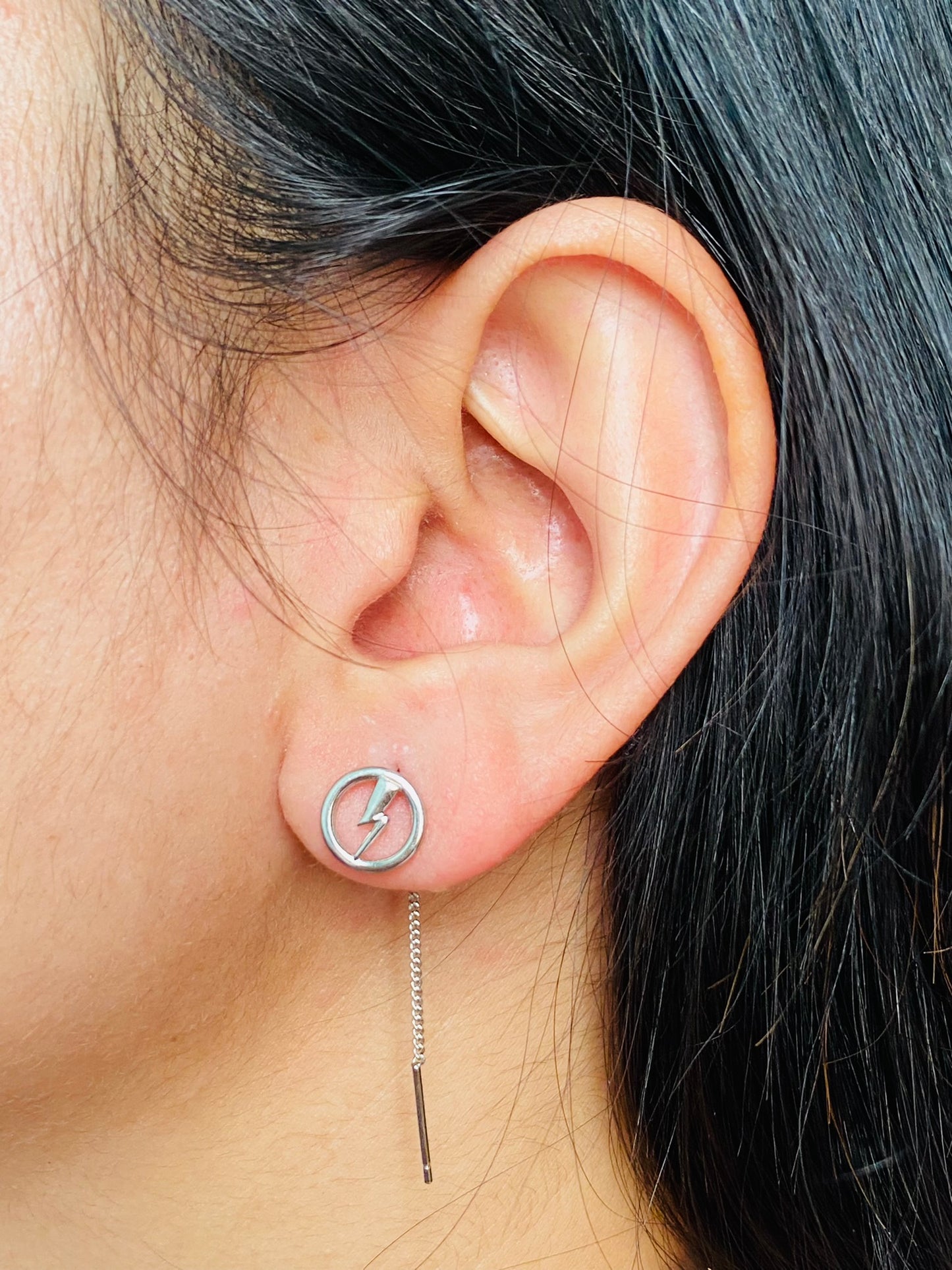 thunder loop threader earring