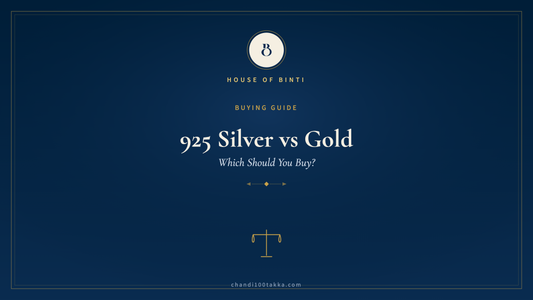 925 silver vs gold jewellery comparison guide — House of Binti