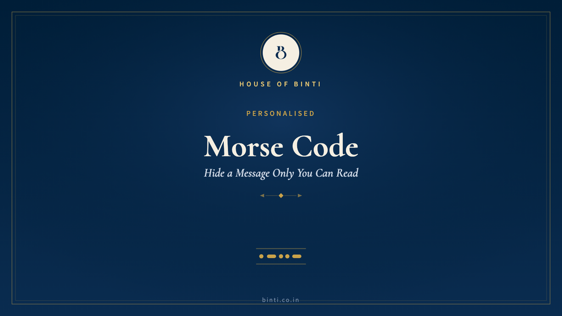 Morse code jewellery — how to hide a secret message in a silver bracelet or anklet