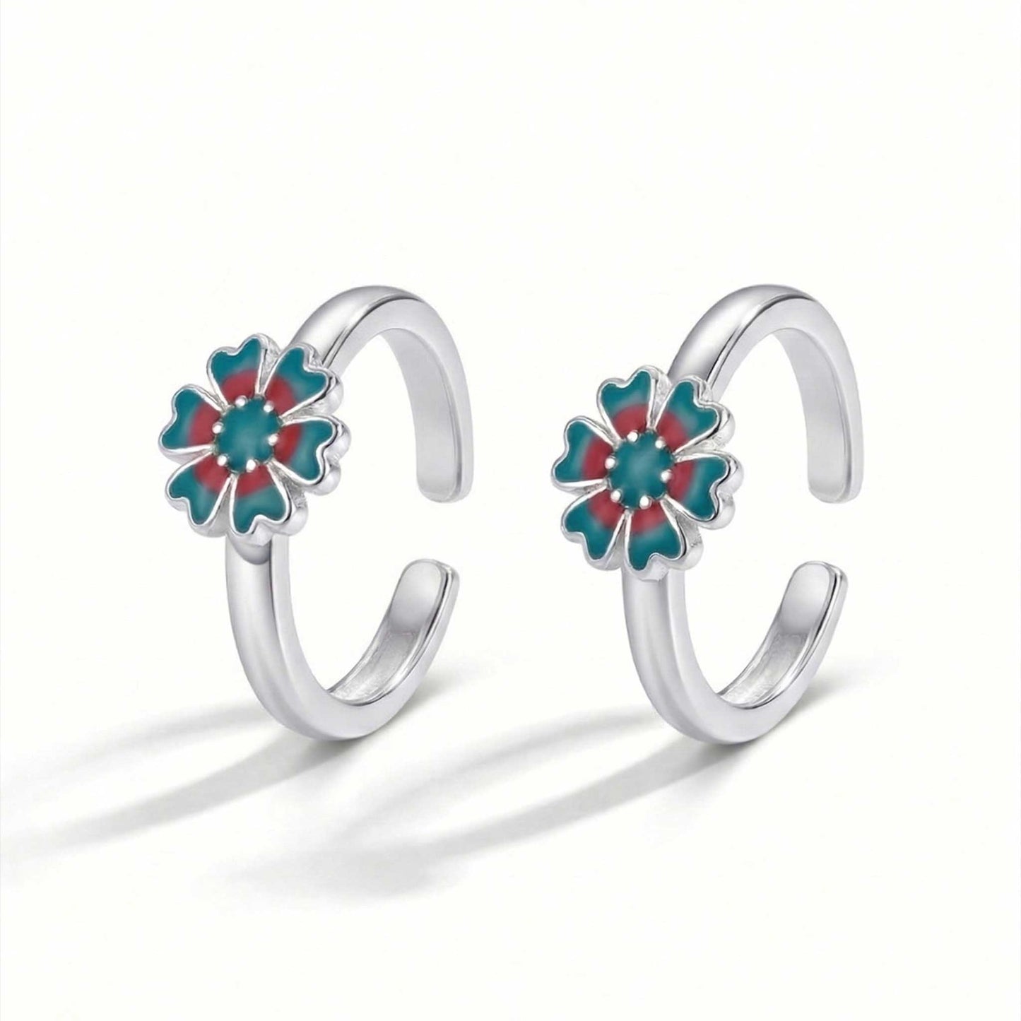 floral bliss toe rings