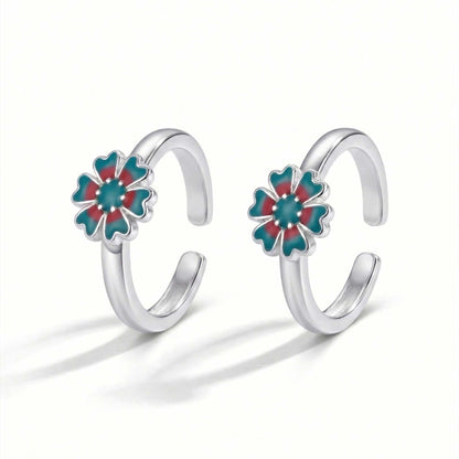Floral Bliss Toe Rings