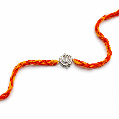Warrior Rakhi in 925 sterling silver with warrior motif charm, House of Binti