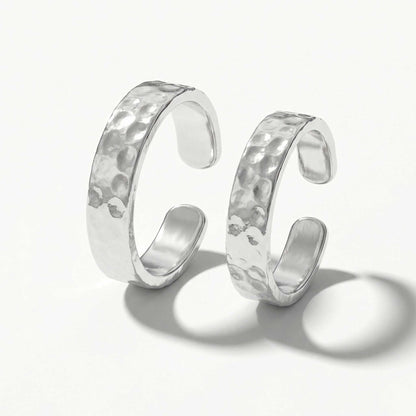 Hammer Texture Toe Rings