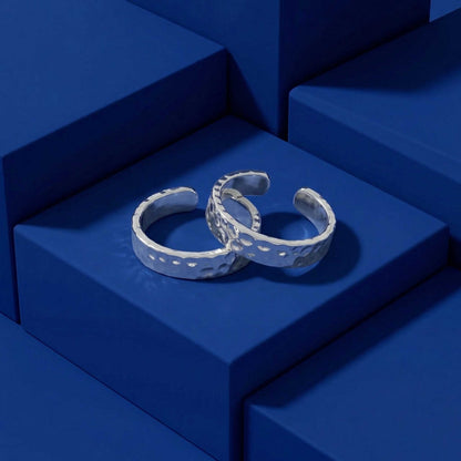 Hammer Texture Toe Rings
