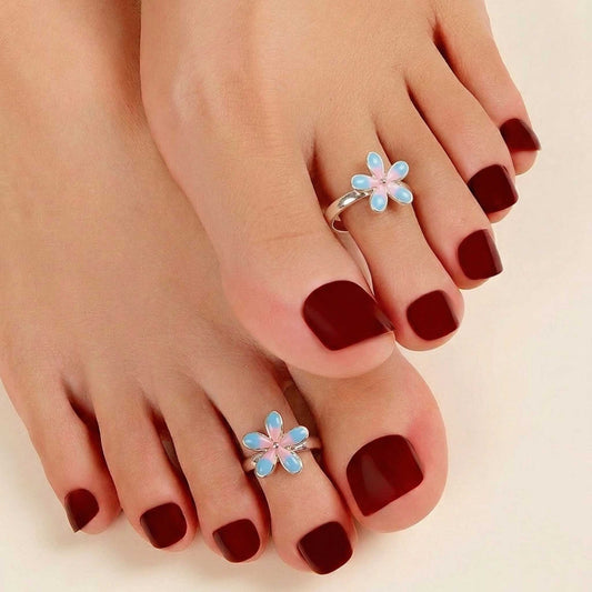 Blush & Sky Toe Rings