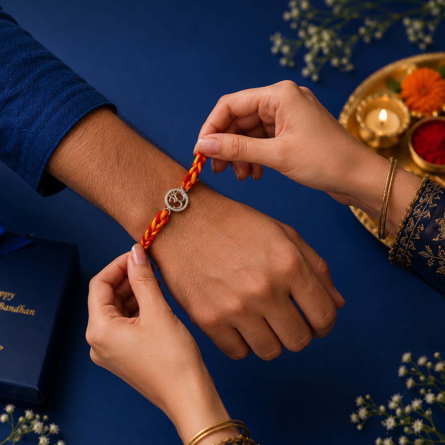 om glow rakhi