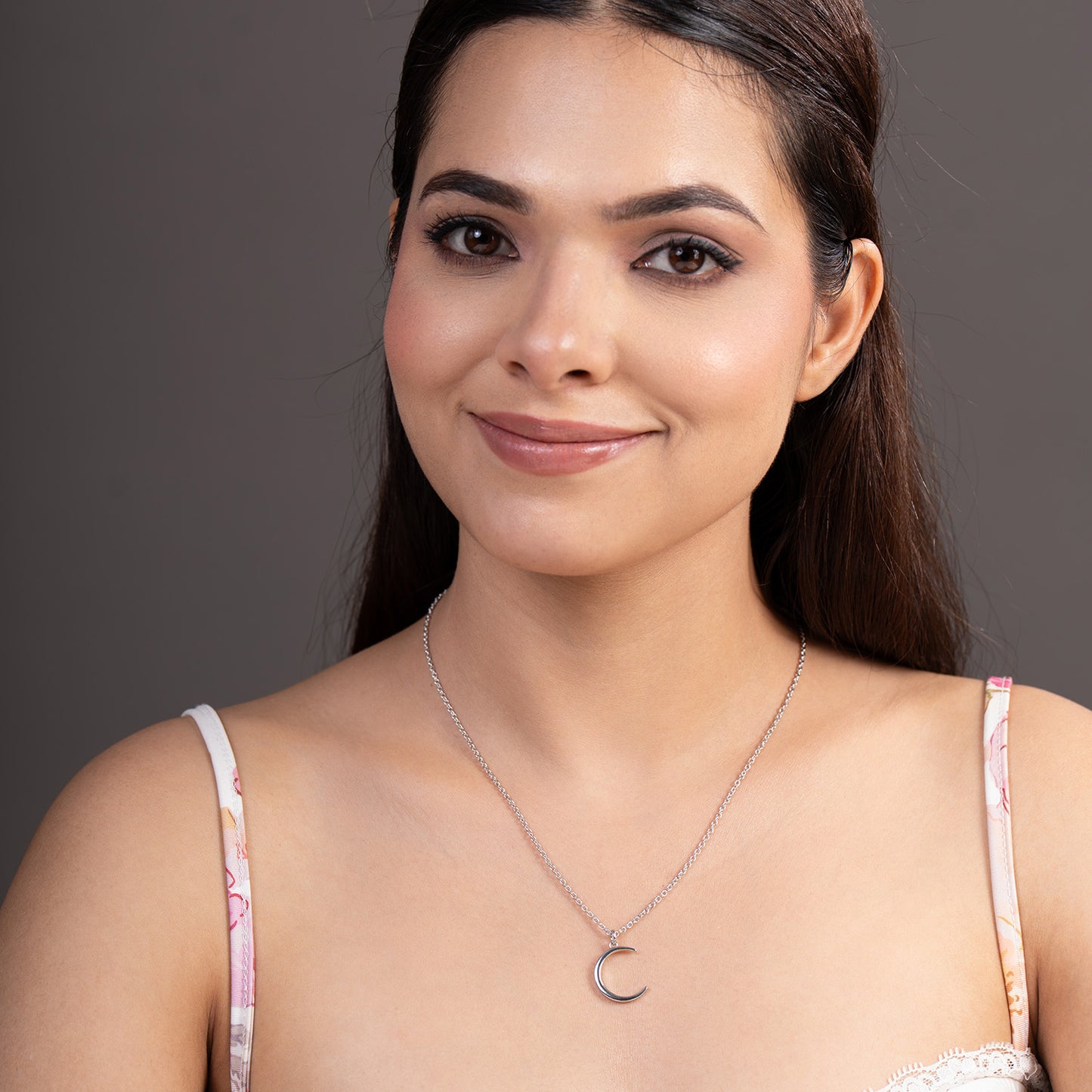 silver crescent neckpiece