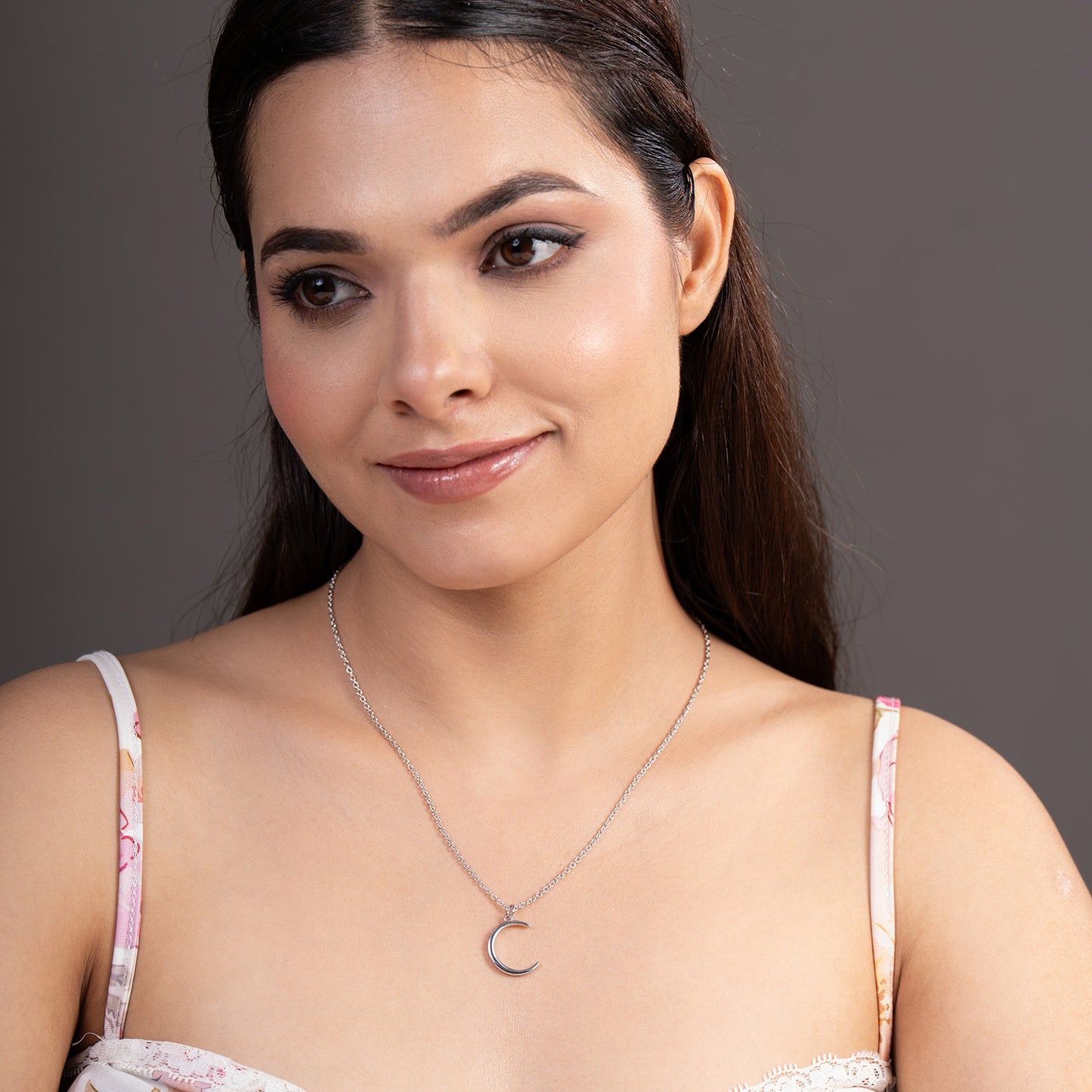 silver crescent neckpiece