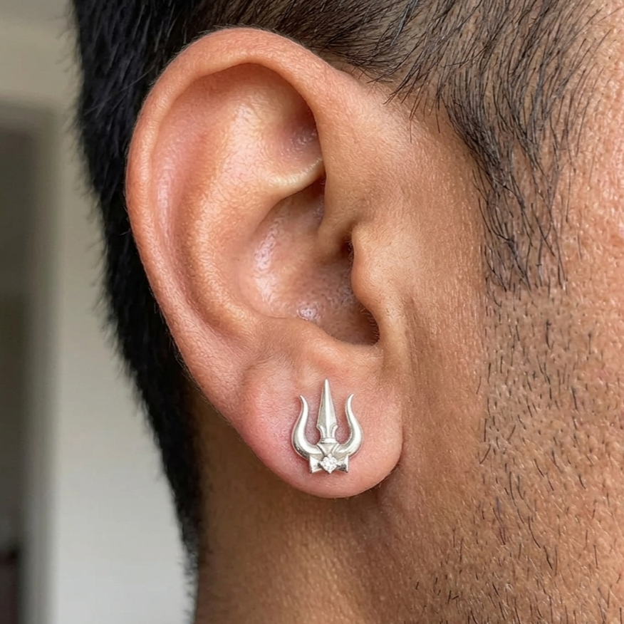 trishul damru single stud