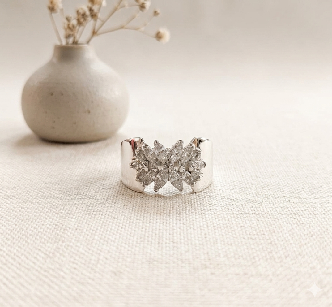 marquise flora ring