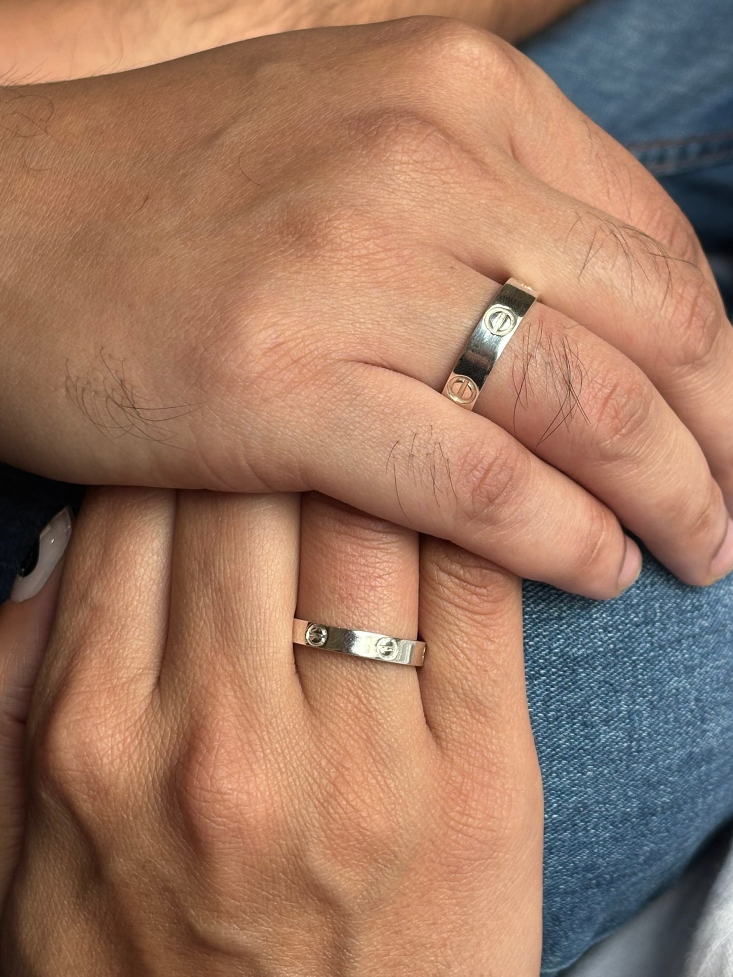classic band couple rings
