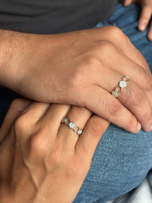 Honeycomb Couple Rings