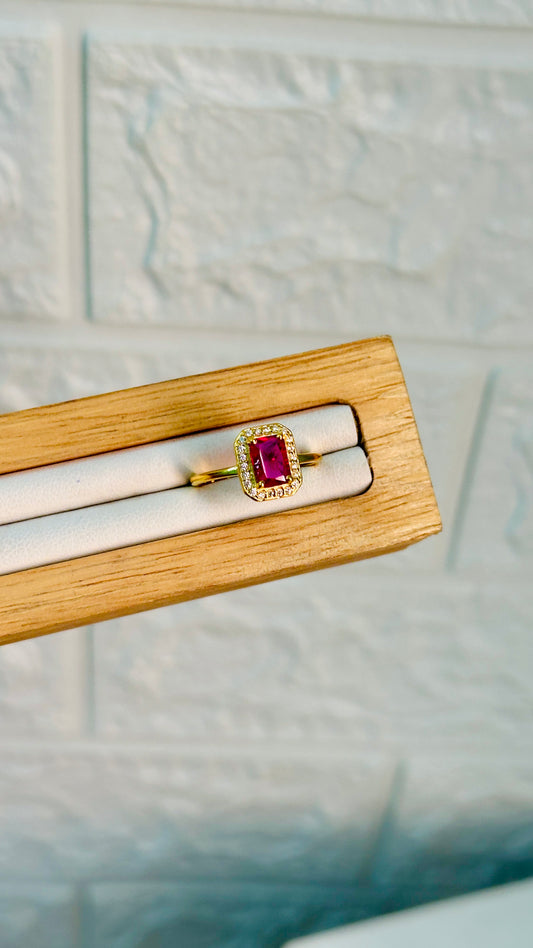 Ruby Grace Ring – 925 silver ruby ring | House of Binti