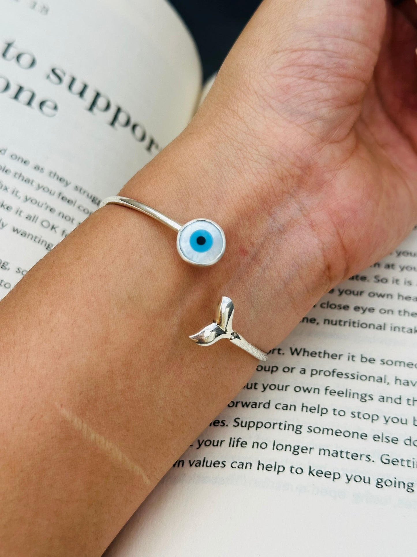 mermaid evil eye bracelet