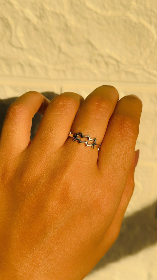 Zodiac Aquarius Ring