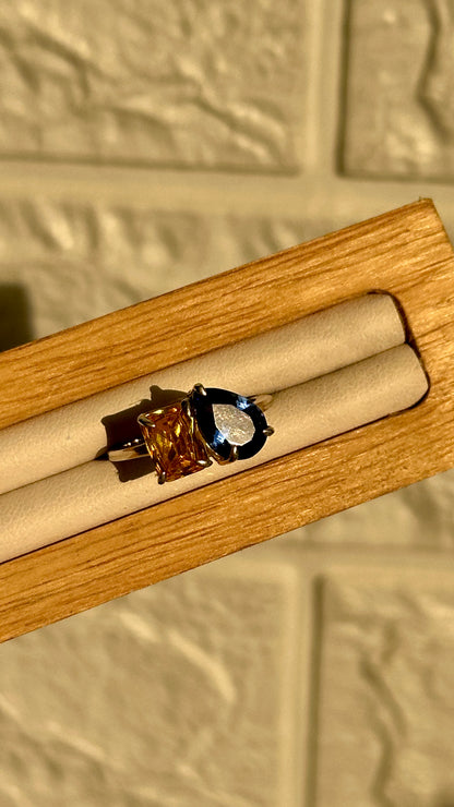 Couple Birthstones Ring