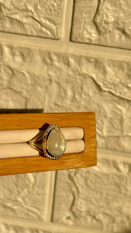 Moonstone Teardrop Ring