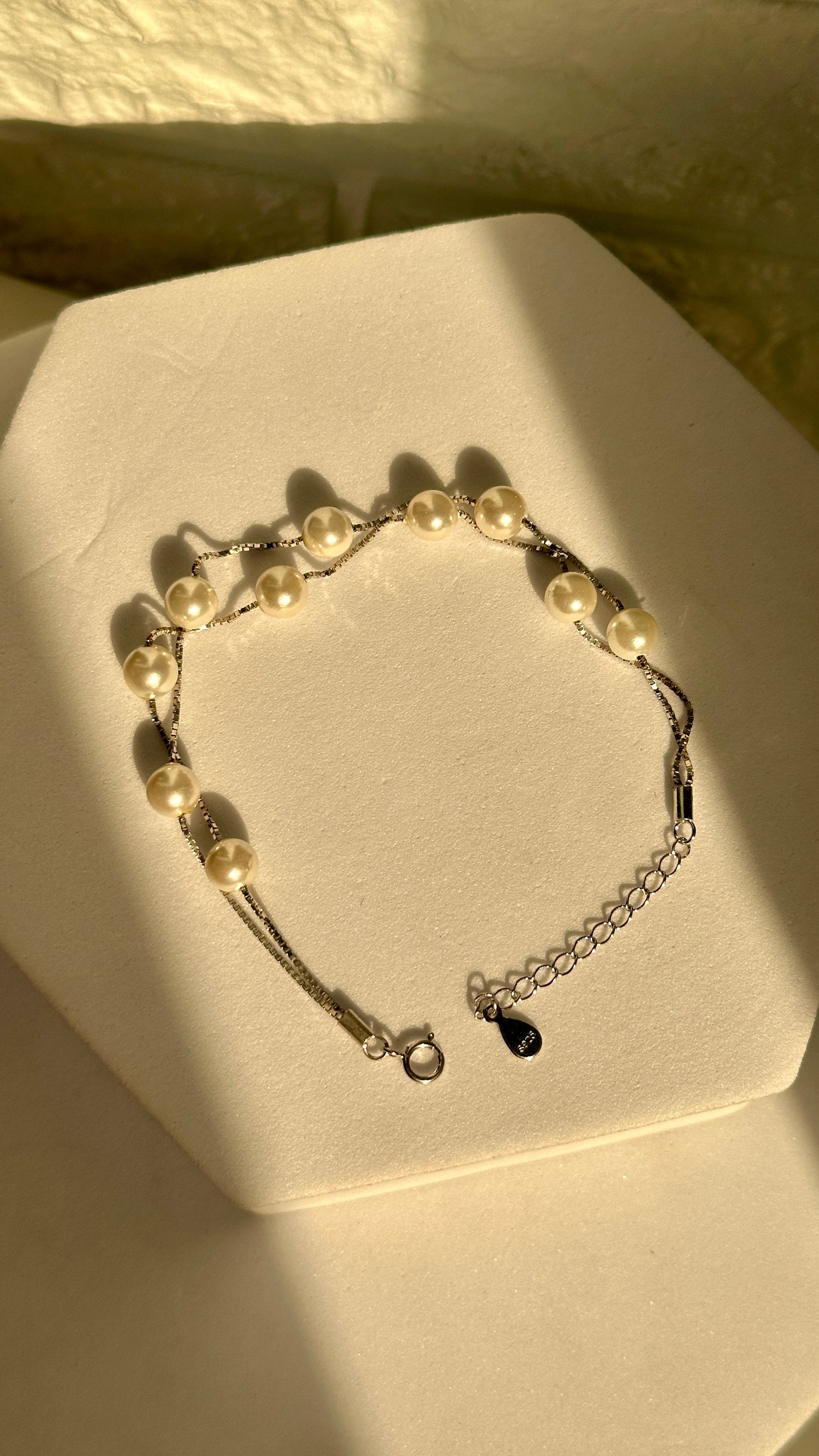 double line pearl bracelet