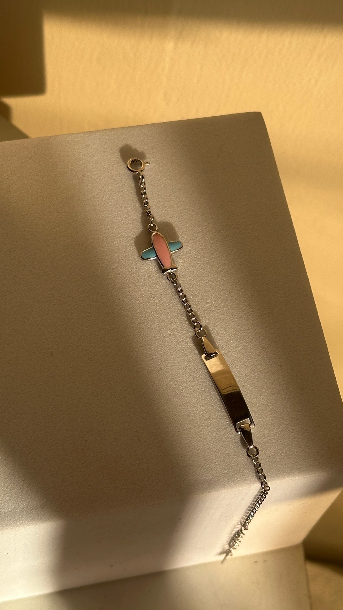 aeroplane charm baby bracelet