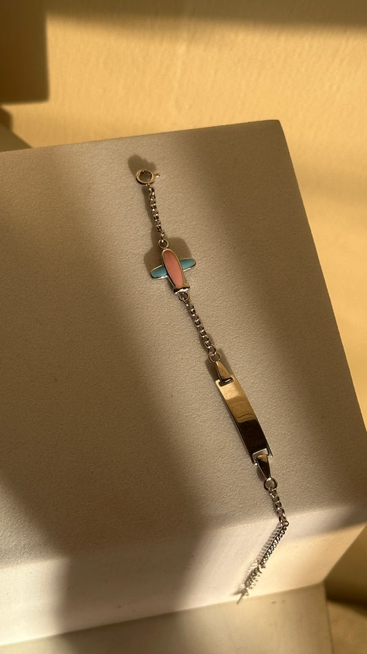 Aeroplane Charm Baby Bracelet