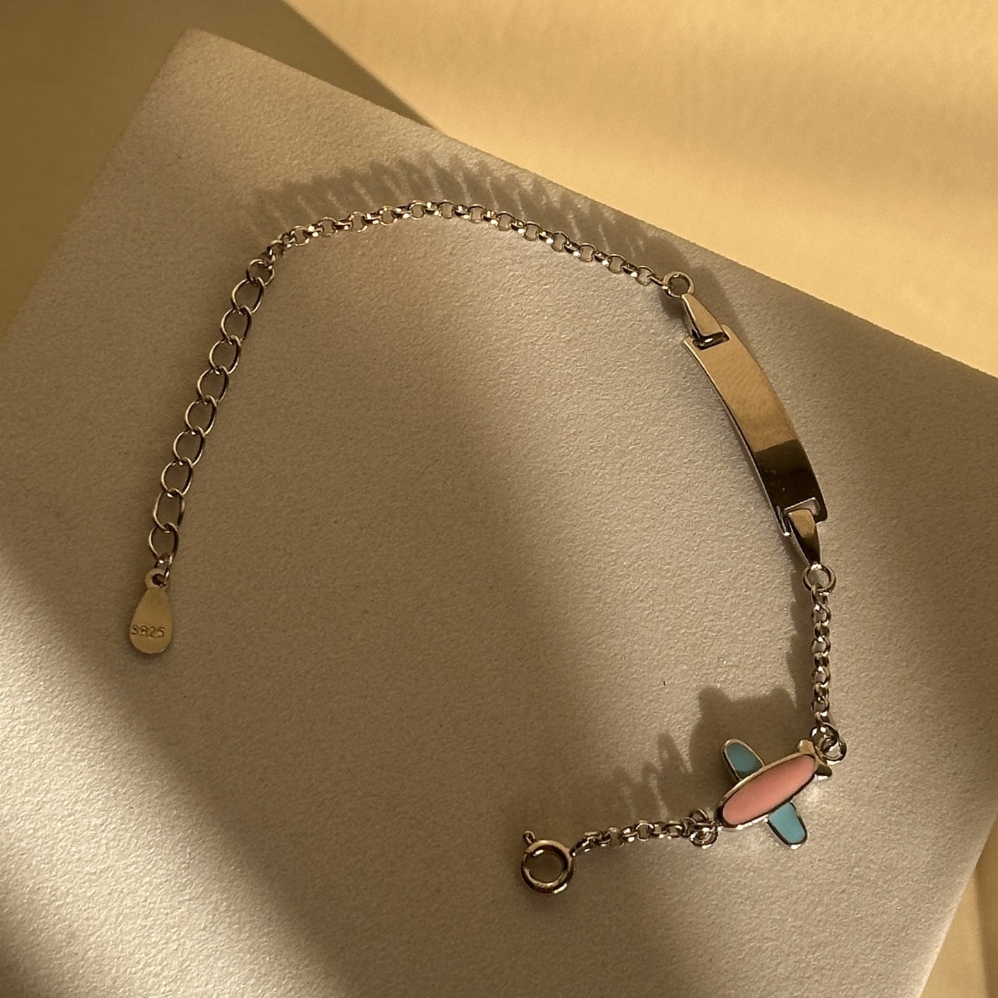 aeroplane charm baby bracelet