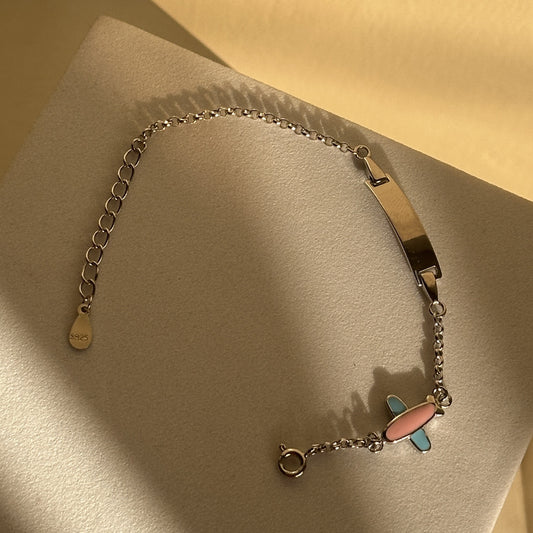 Aeroplane Charm Baby Bracelet