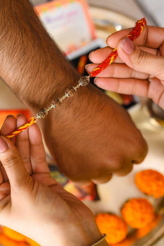 Four Rudraksha Rakhi