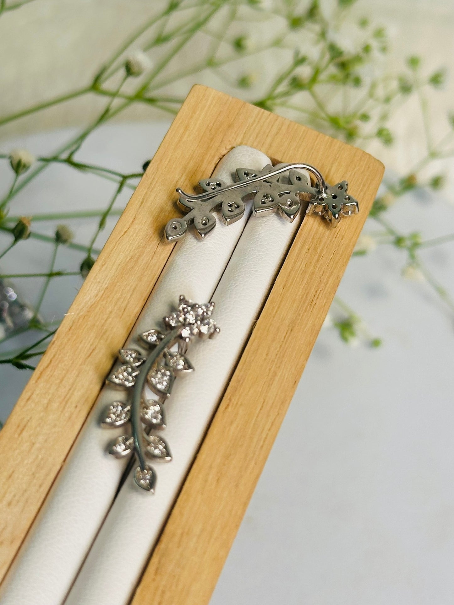 leafy spark earcuffs