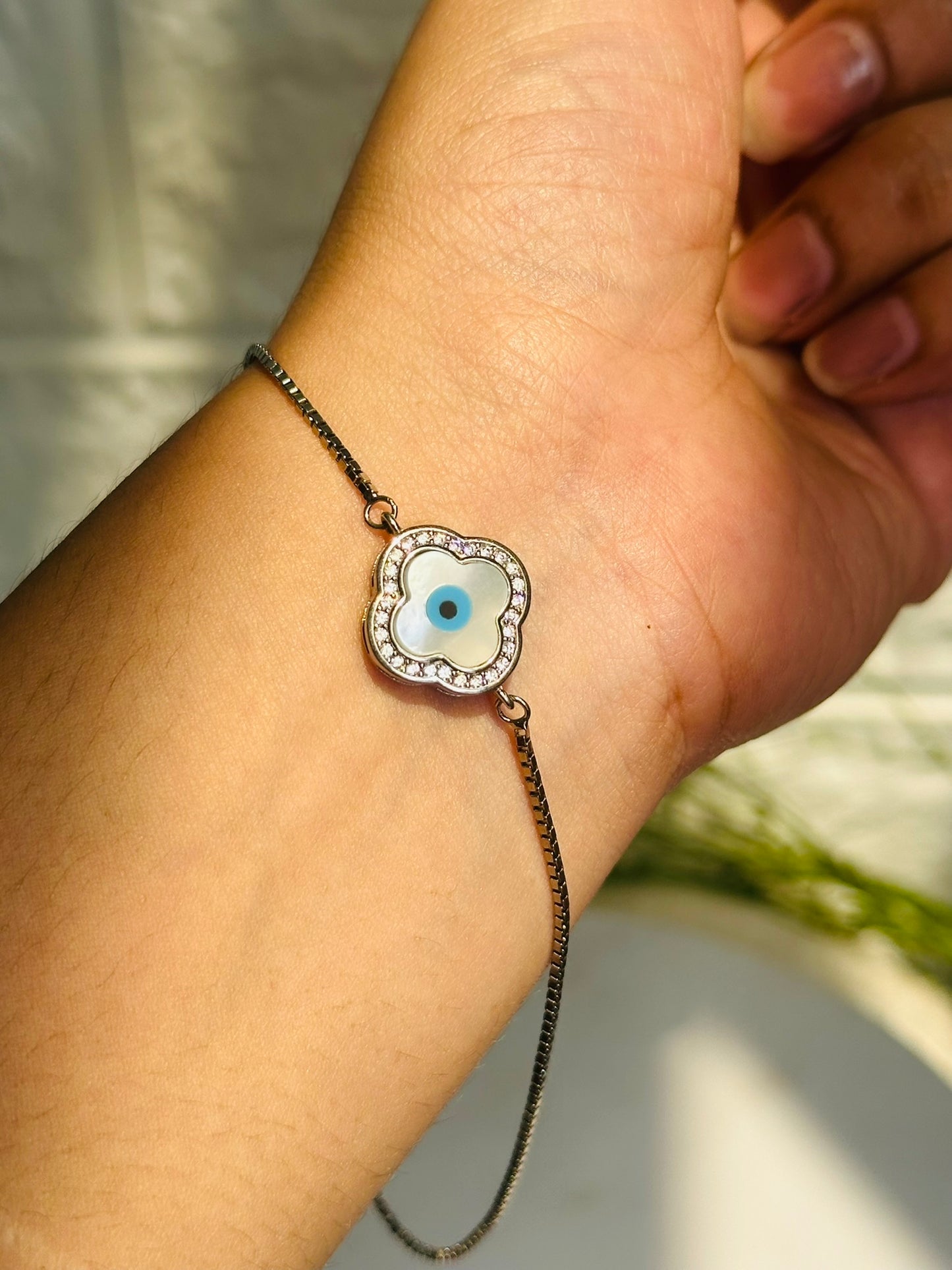 quadbloom evileye bracelet