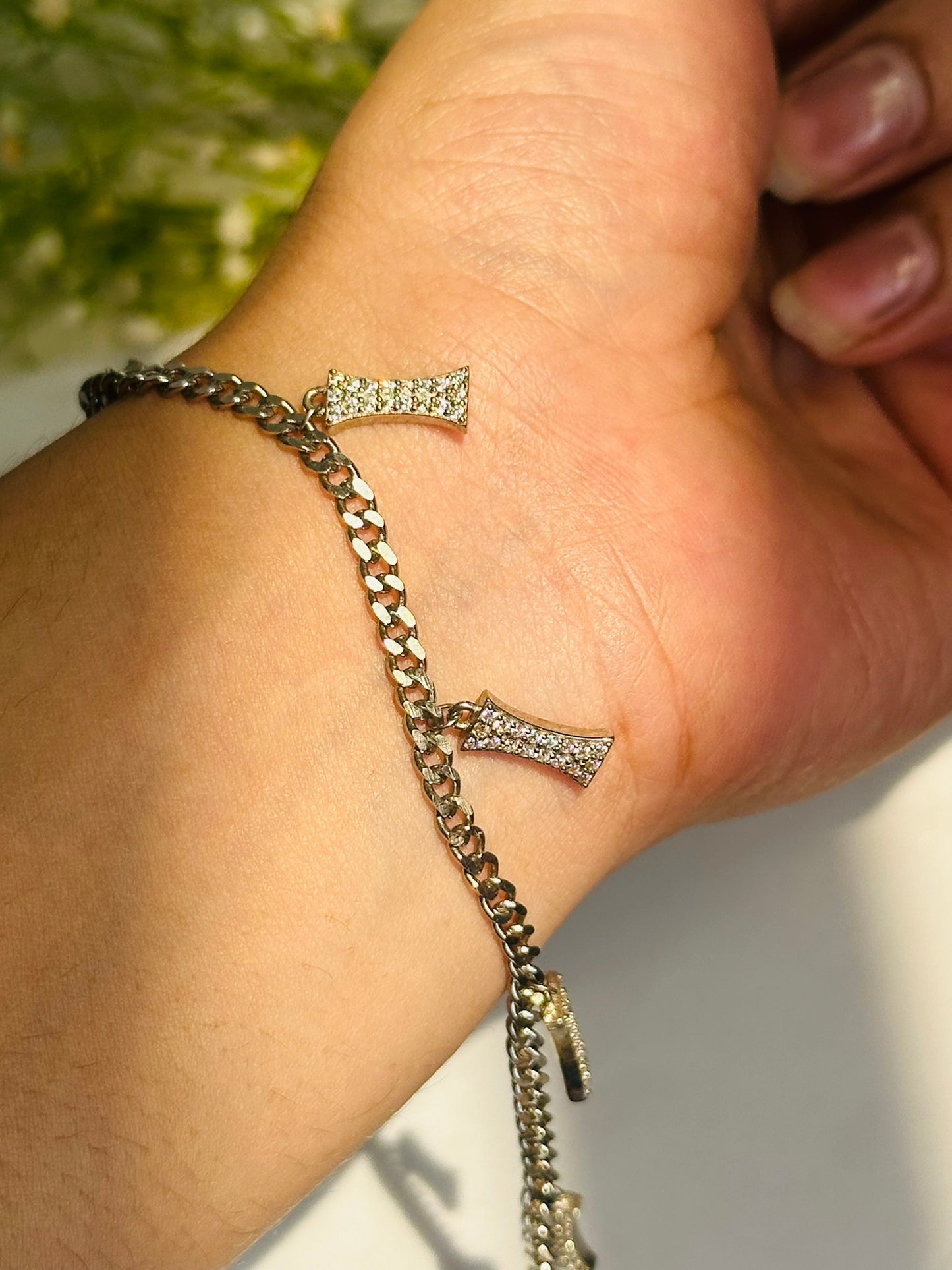 solitaire charm bracelet