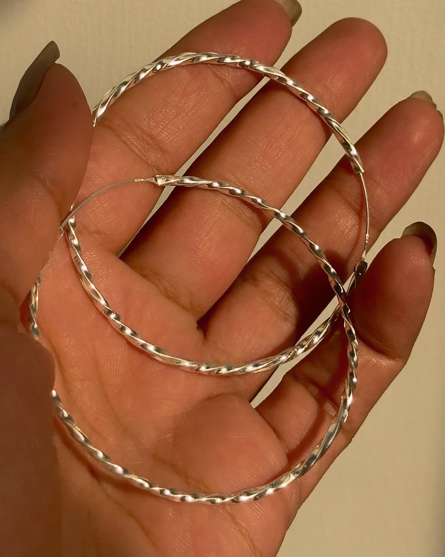 twisted circular hoops