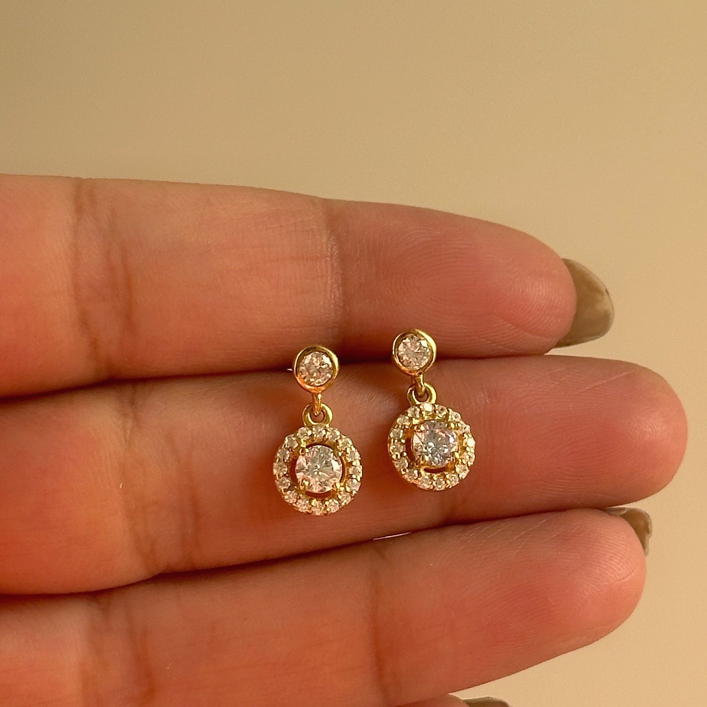 sparkling hanging studs