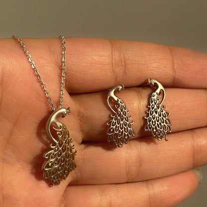 Royal Peacock Pendant Set