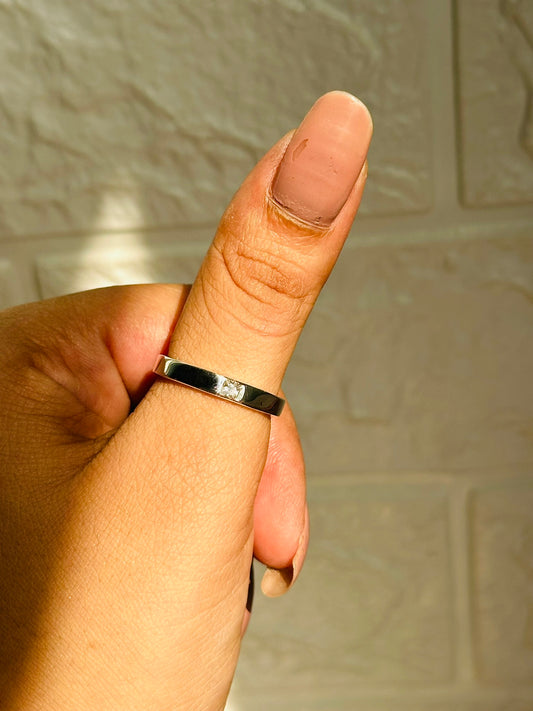 Bliss Spark Band – 925 silver band ring | House of Binti