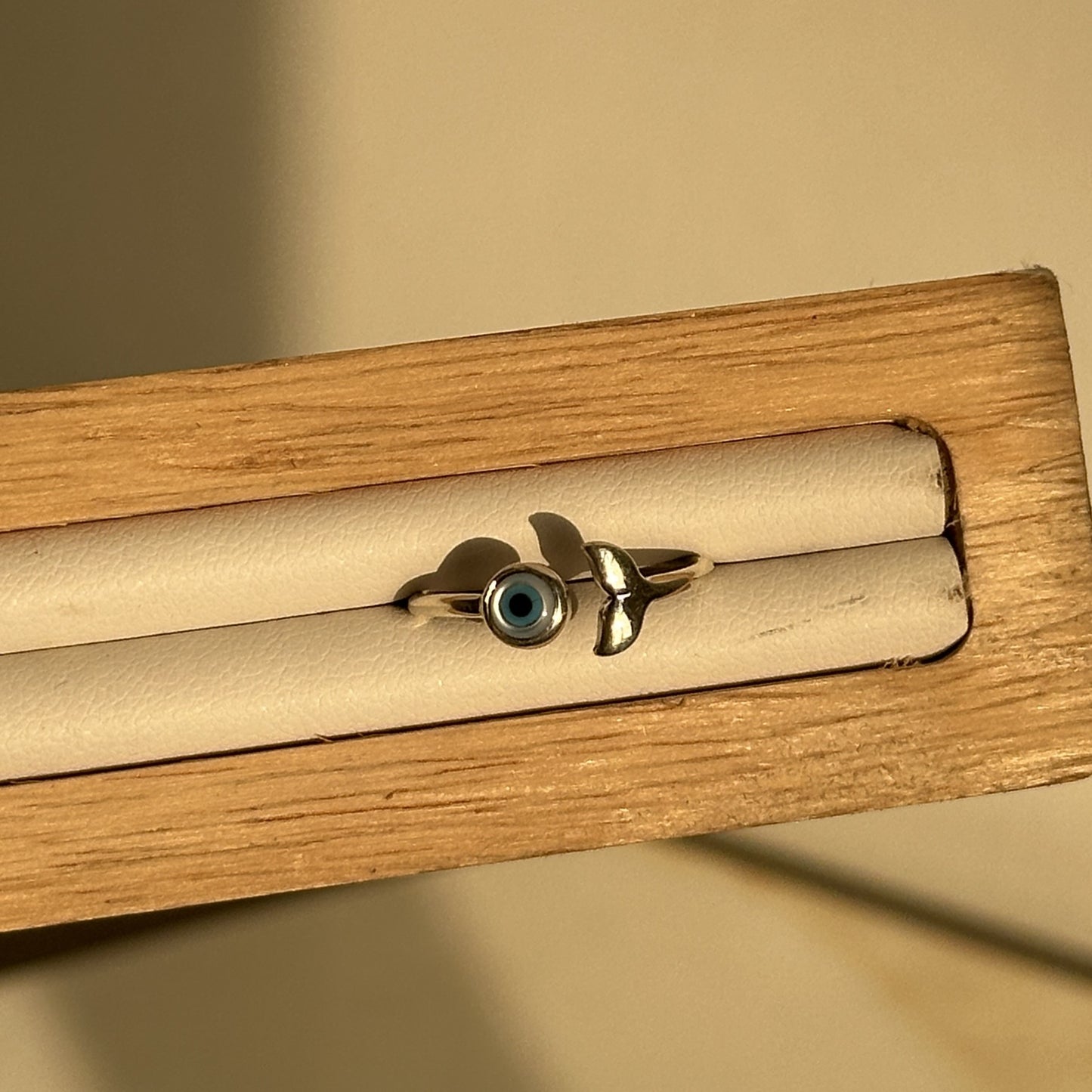 lucky fin evil eye ring