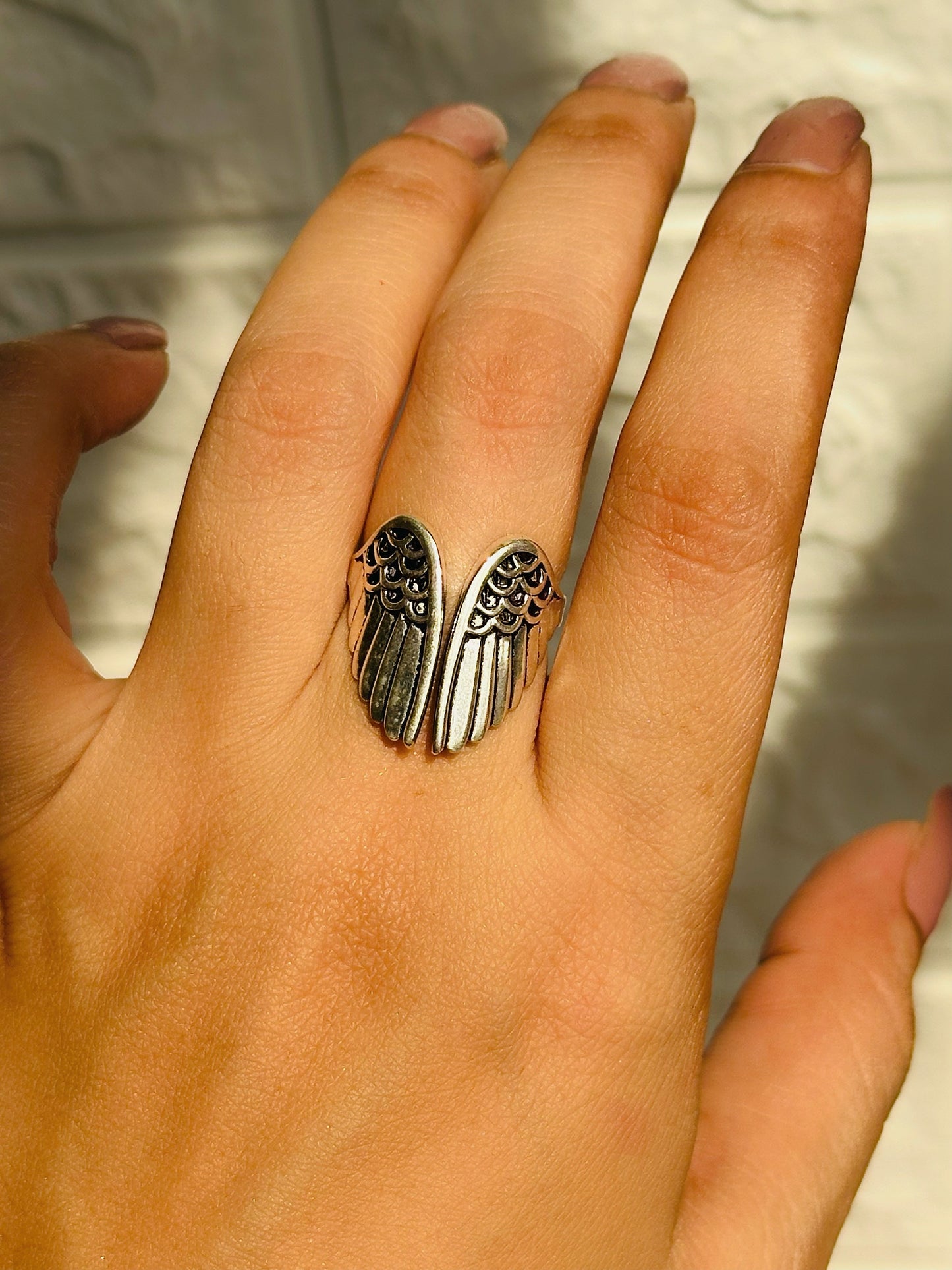 smoky feather ring