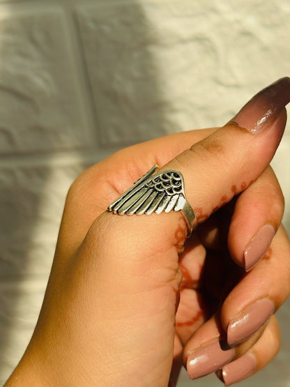 Smoky Feather Ring