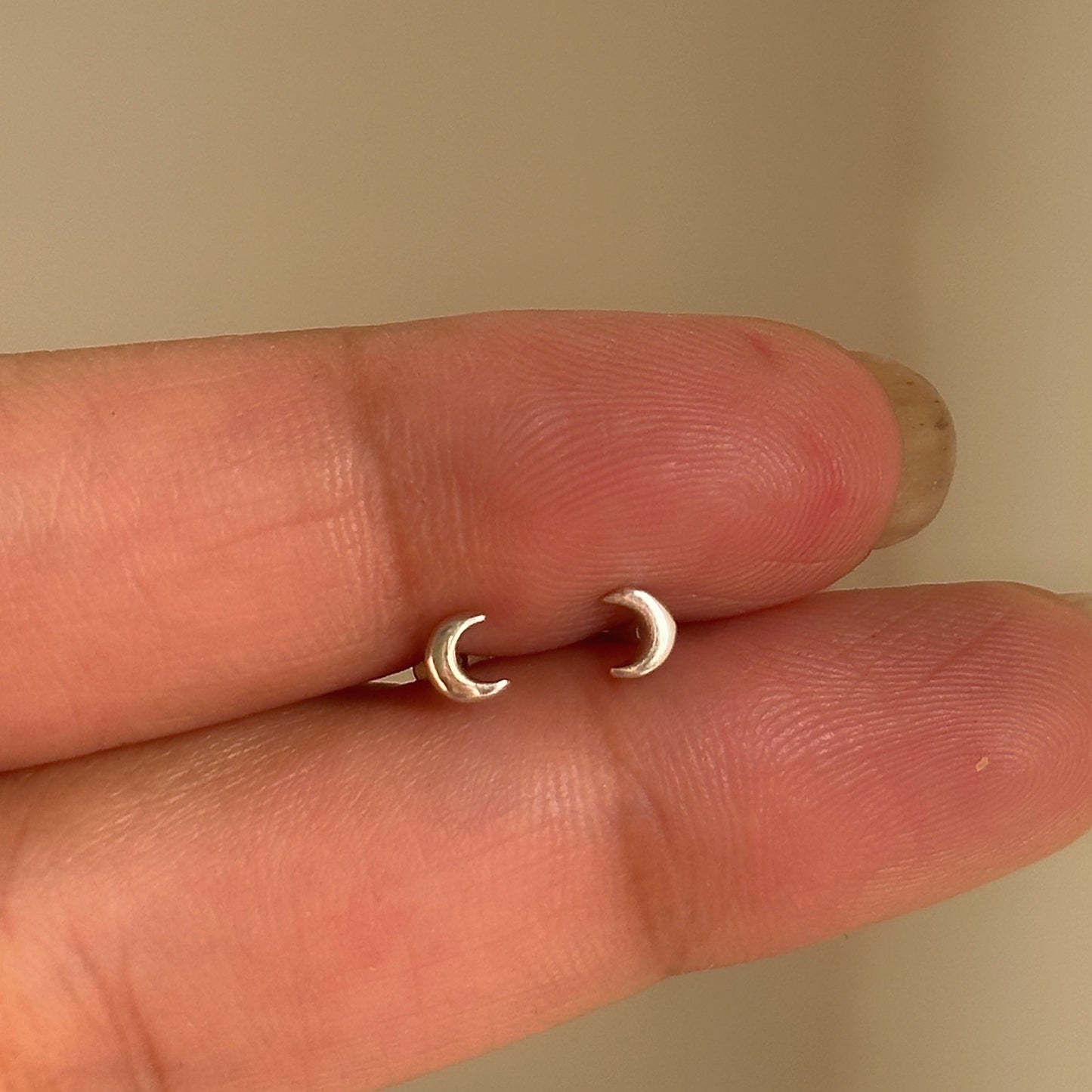 tiny moon studs