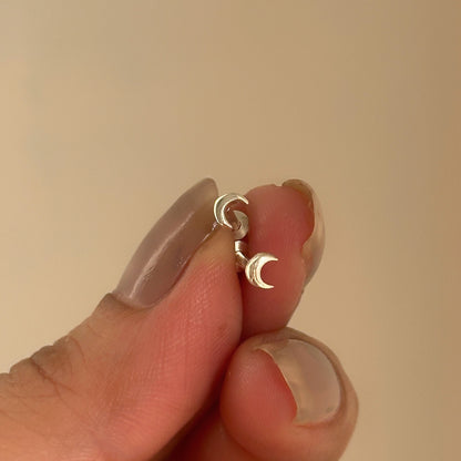 Tiny Moon Studs