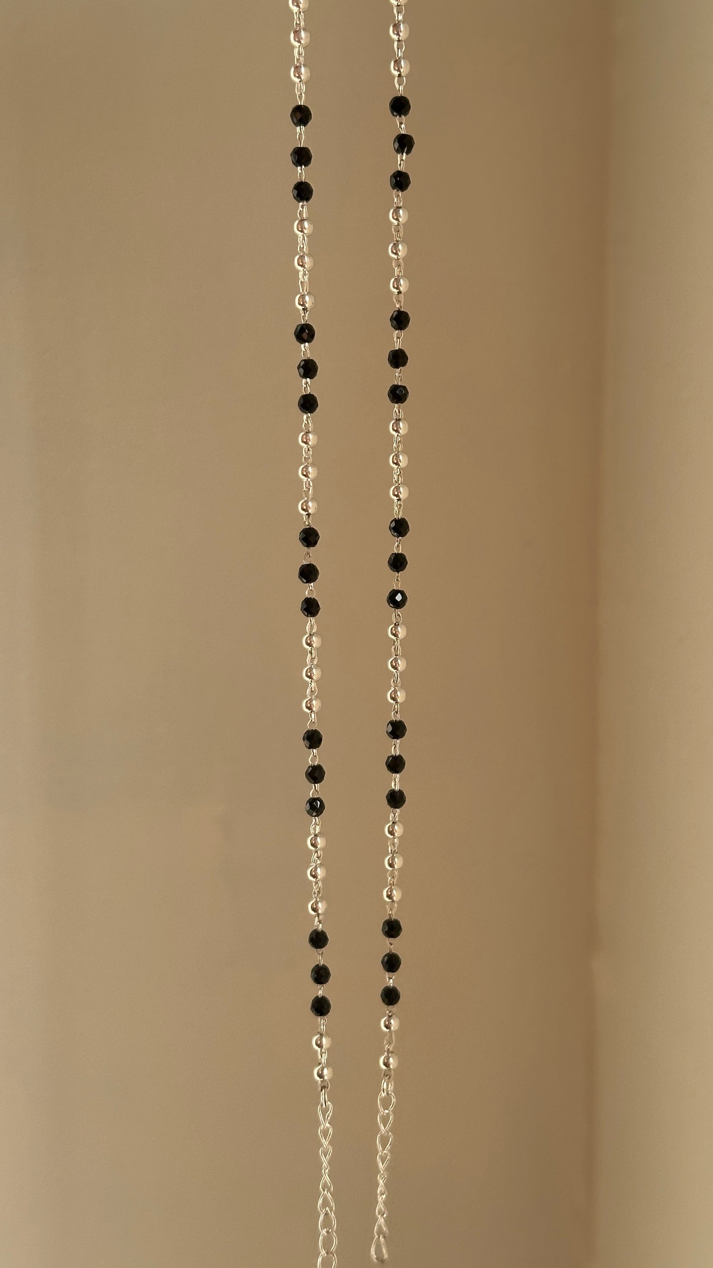 classic black beads anklet