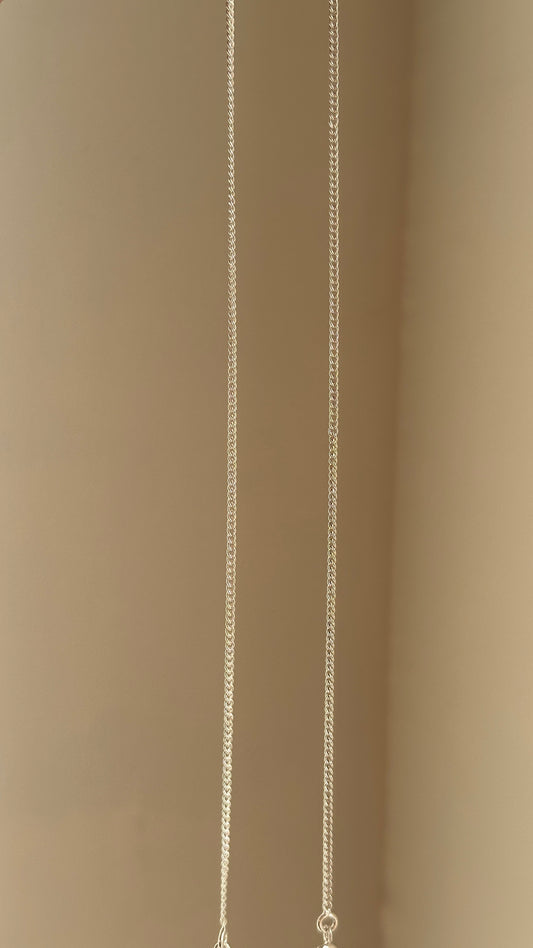 Sleek Cuban Anklet worn on ankle — 925 silver Cuban chain payal