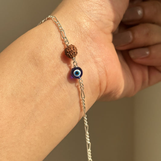 Evil Eye Rudraksha Bracelet