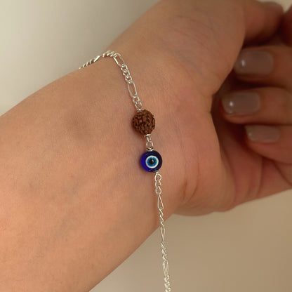 Evil Eye Rudraksha Bracelet