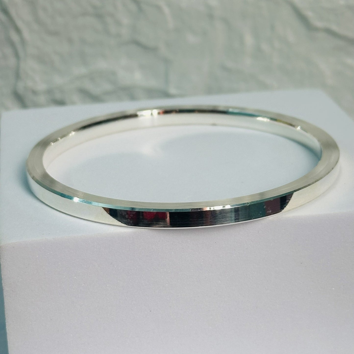 eternal edge kada — polished 925 sterling silver kada for men