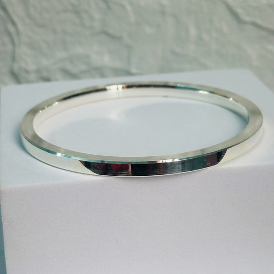 Eternal Edge Kada — polished 925 sterling silver kada for men