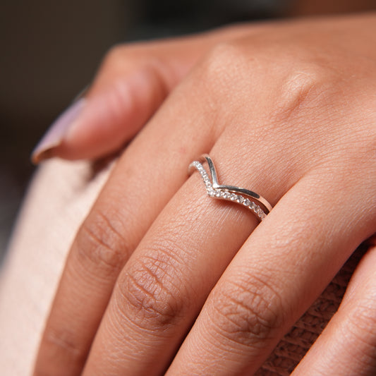 Shine and Sleek Stack Ring – 925 sterling silver ring | House of Binti